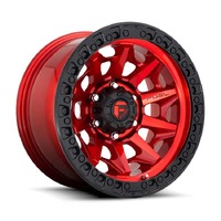 FUEL Off-Road D695 Covert Candy Red Black Bead Ring Wheels (18x9 +20)