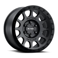 Method MR305 NV Matte Black - Gloss Black Lip Wheels (18x9 +18)