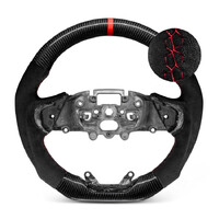 Trimmed Co. Carbon Fiber w/ Alcantara Grip Steering Wheel - Red (Next Gen Ranger / Everest)