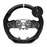 Trimmed Co. Carbon Fiber w/ Alcantara Grip Steering Wheel - White (Next Gen Ranger / Everest)