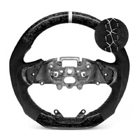 Trimmed Co. Forged Carbon Fiber w/ Alcantara Grip Steering Wheel - White (Next Gen Ranger / Everest)