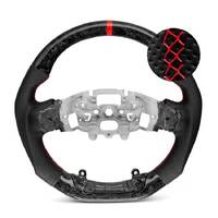 Trimmed Co. Forged Carbon Fiber w/ Perforated Leather Grip Steering Wheel - Red (Next Gen Ranger Raptor)